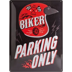 "Biker Parking Only"...
