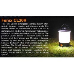 Lampa campingowa FENIX CL30R dla motocyklisty