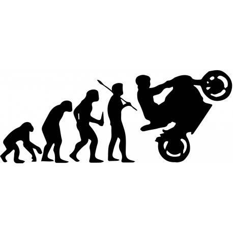 Naklejki Ewolucja Motocyklisty