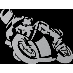 Naklejka "Motorcycle" srebrna