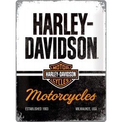 Blaszany szyld dla motocyklisty HARLEY DAVIDSON MOTORCYCLES