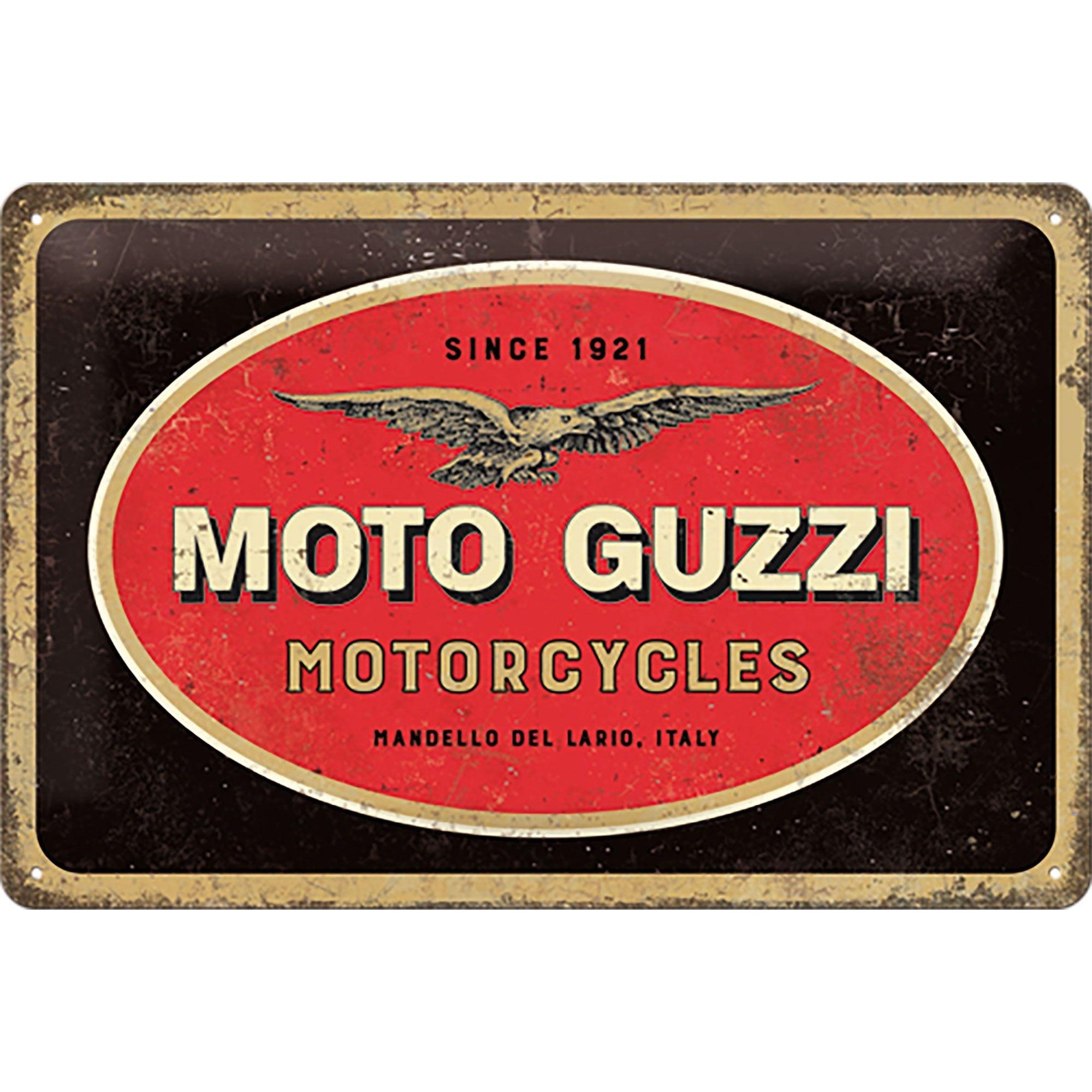 Blaszany szyld dla motocyklisty MOTO GUZZI LOGO