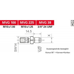TRW Vario MVG 100/225 Połączenie śrubowe ze stali nierdzewnej