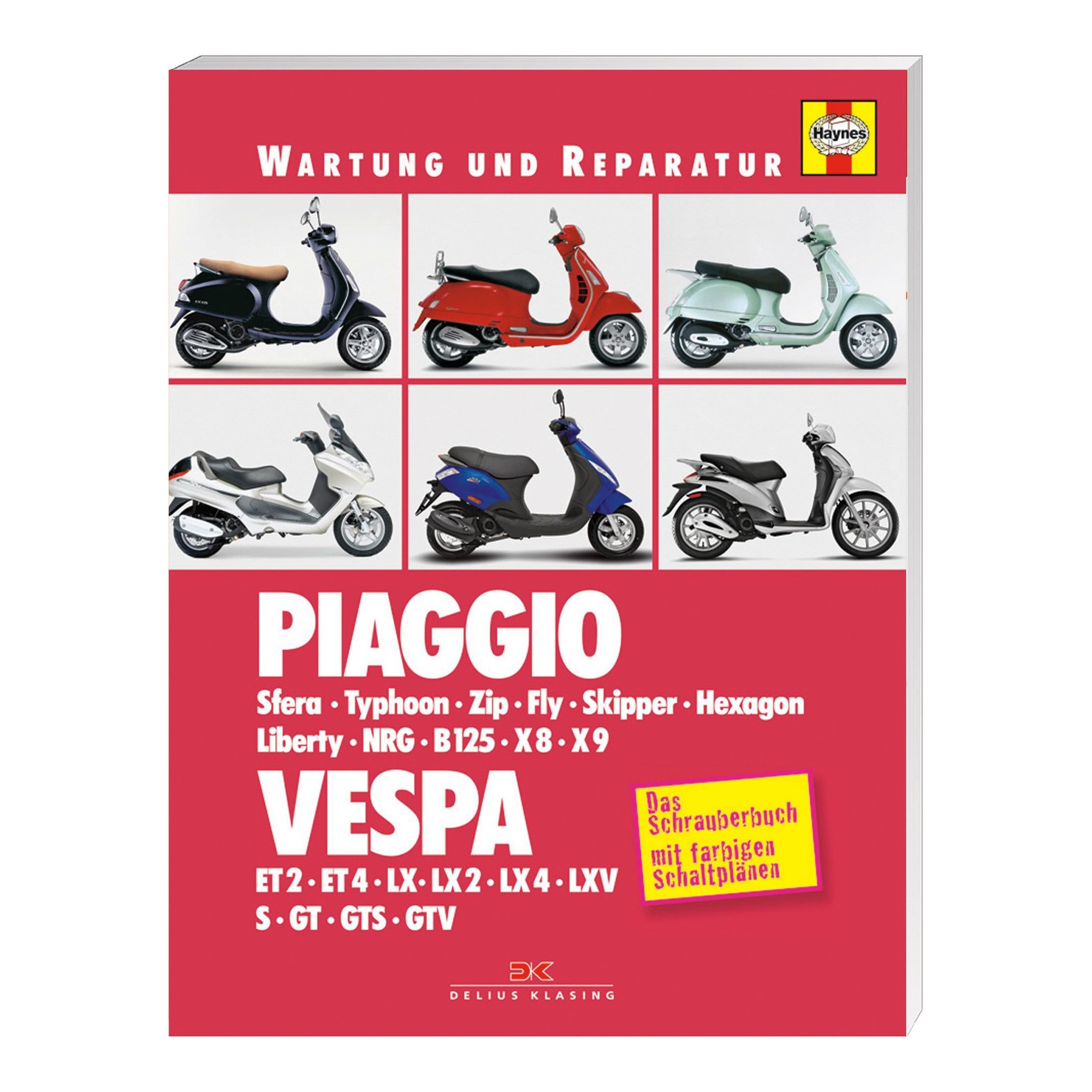 Konserwacja i naprawa Haynes Piaggio Vespa, Bj. 91-09 Język Niemiecki